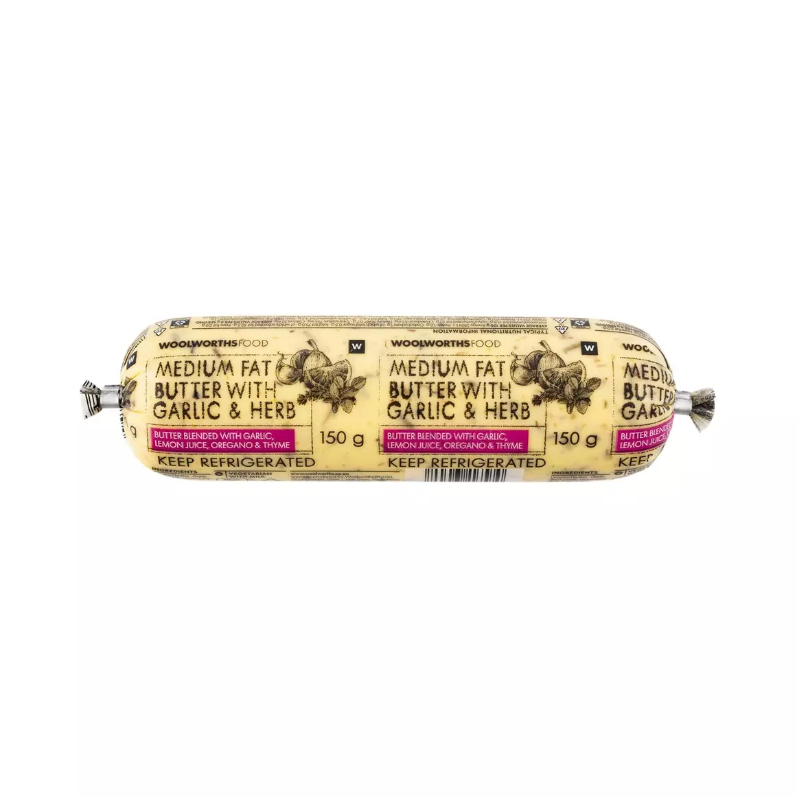 Medium Fat Butter with Garlic & Herbs 150g Medium Fat Butter with Garlic & Herbs 150g