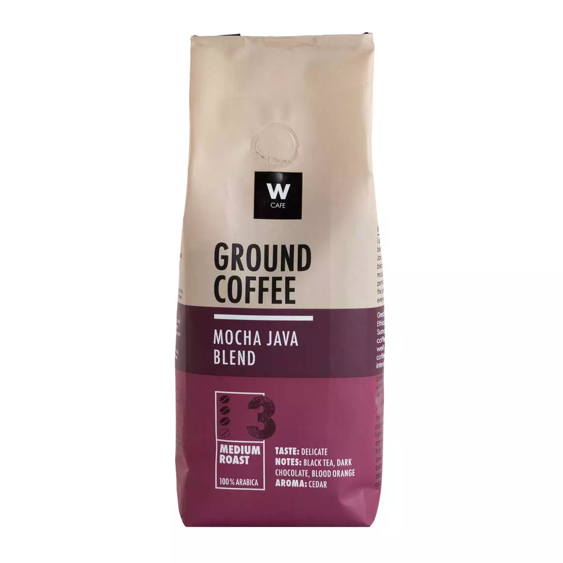 WCafe Mocha Java Ground Coffee 250g