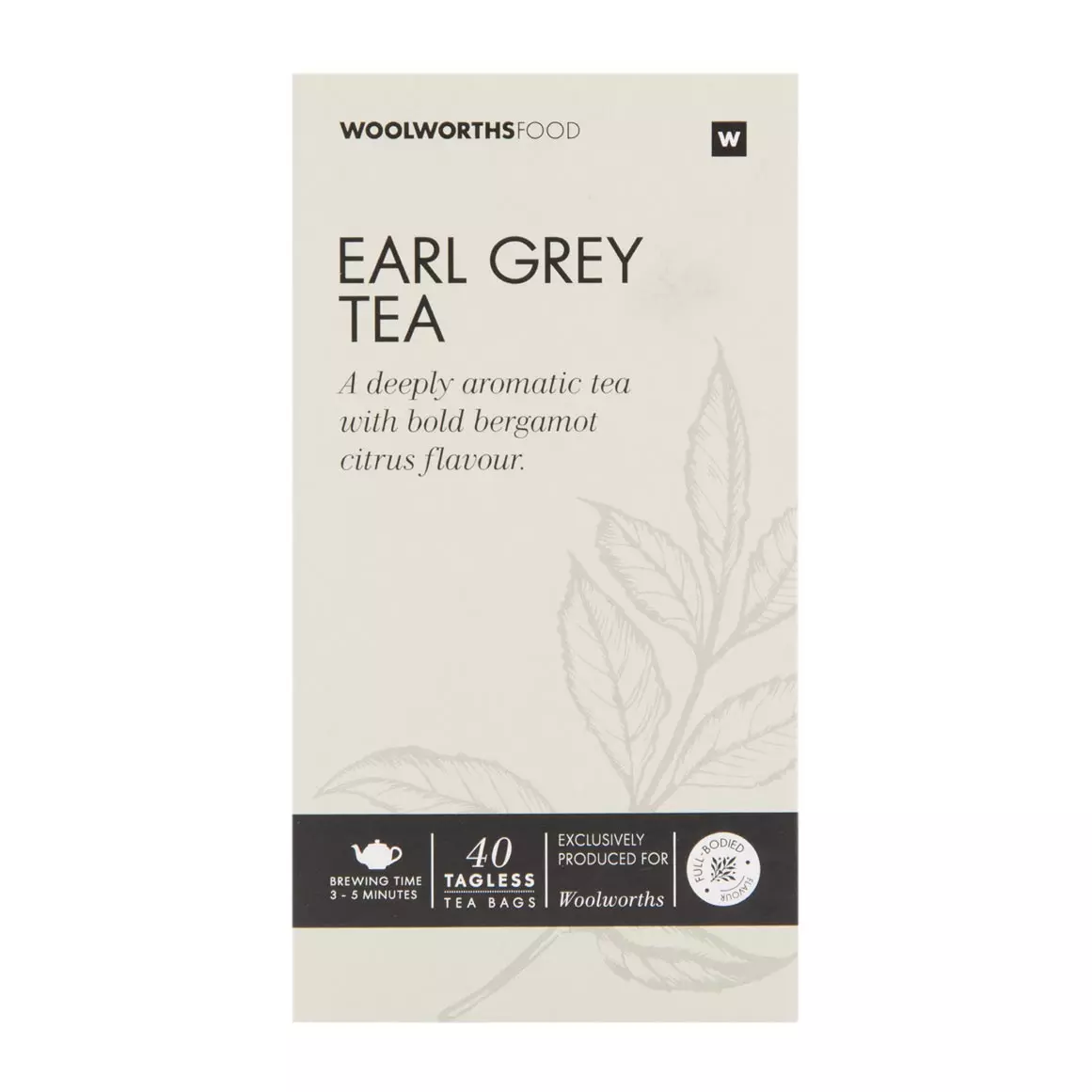 Earl Grey Tagless Tea Bags 40pk