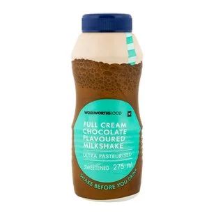 Full Cream Chocolate Flavoured Milkshake 275ml Full Cream Chocolate Flavoured Milkshake 275ml