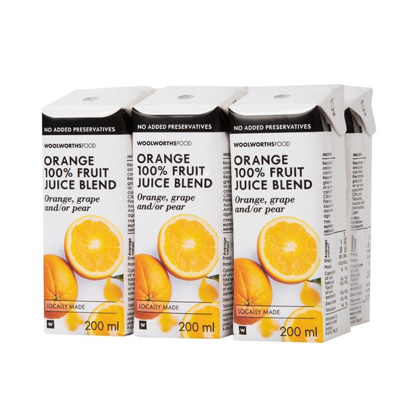 Orange 100% Juice Blend 6x200ml Orange 100% Juice Blend 6x200ml