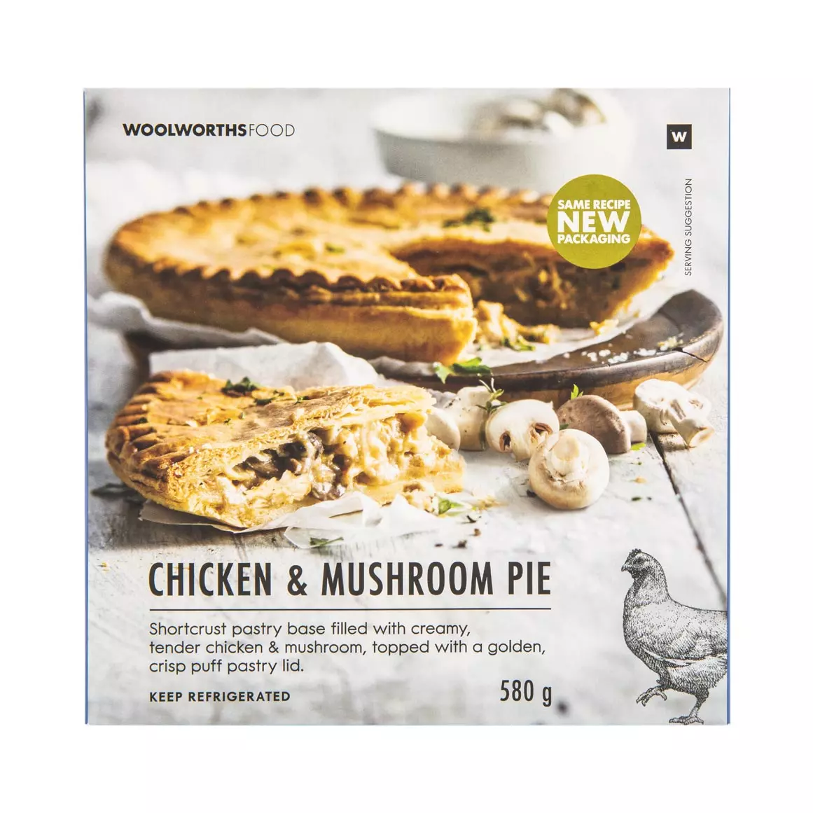 Chicken & Mushroom Pie 580g Chicken & Mushroom Pie 580g