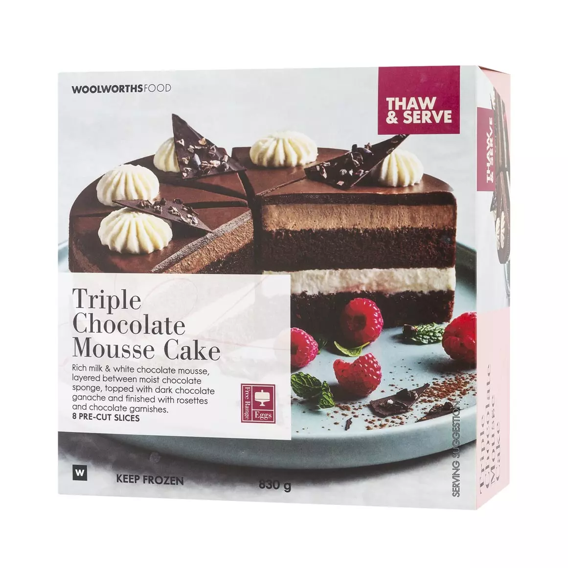 Frozen Triple Chocolate Mousse Cake 760g Frozen Triple Chocolate Mousse Cake 760g