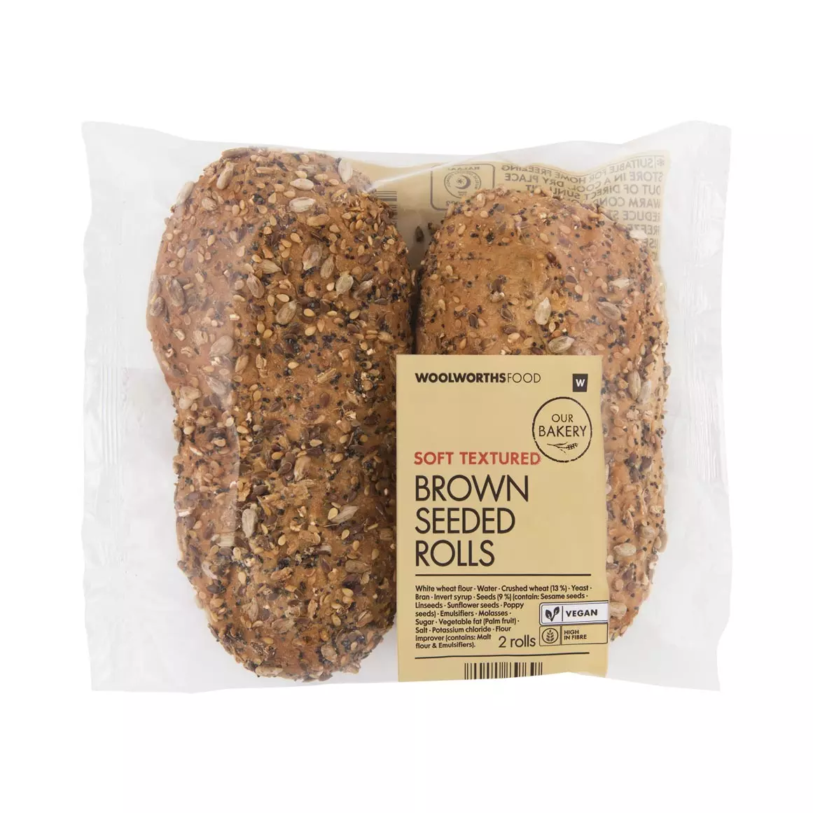 Brown Seeded Rolls 2pk