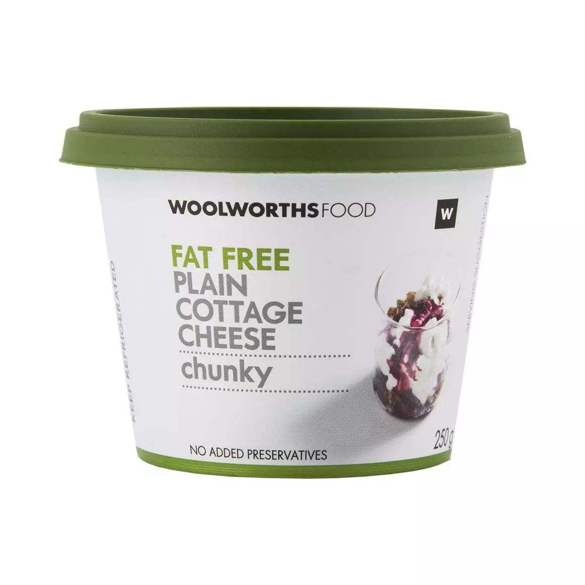 Fat Free Chunky Plain Cottage Cheese 250g Fat Free Chunky Plain Cottage Cheese 250g