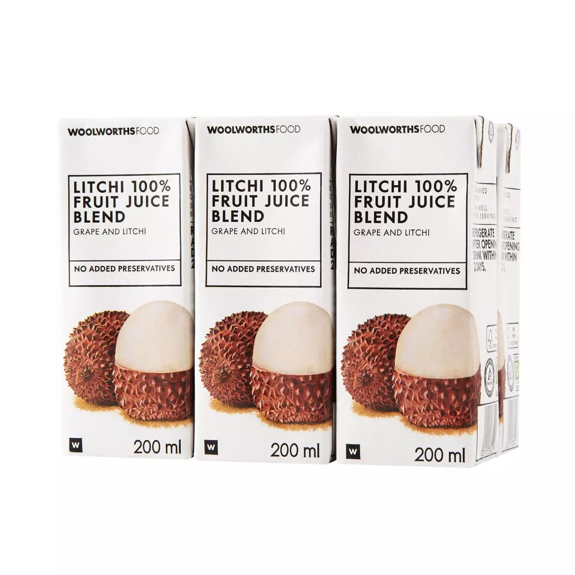 100% Litchi Fruit Juice Blend 6x200ml