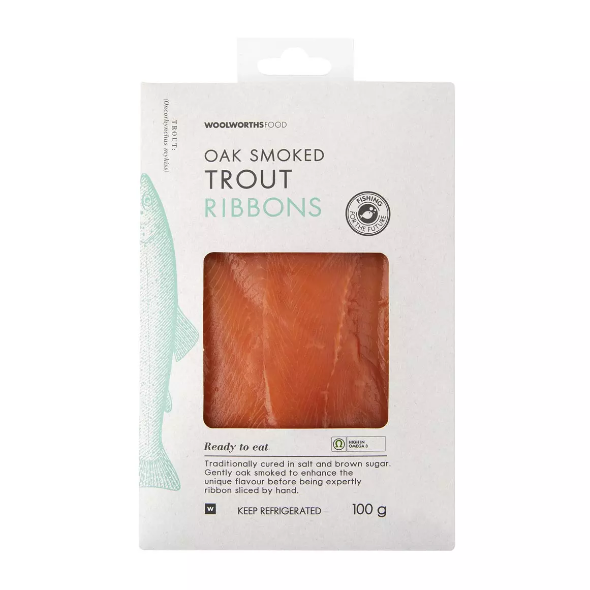 Oak Smoked Trout Ribbons 100g Oak Smoked Trout Ribbons 100g