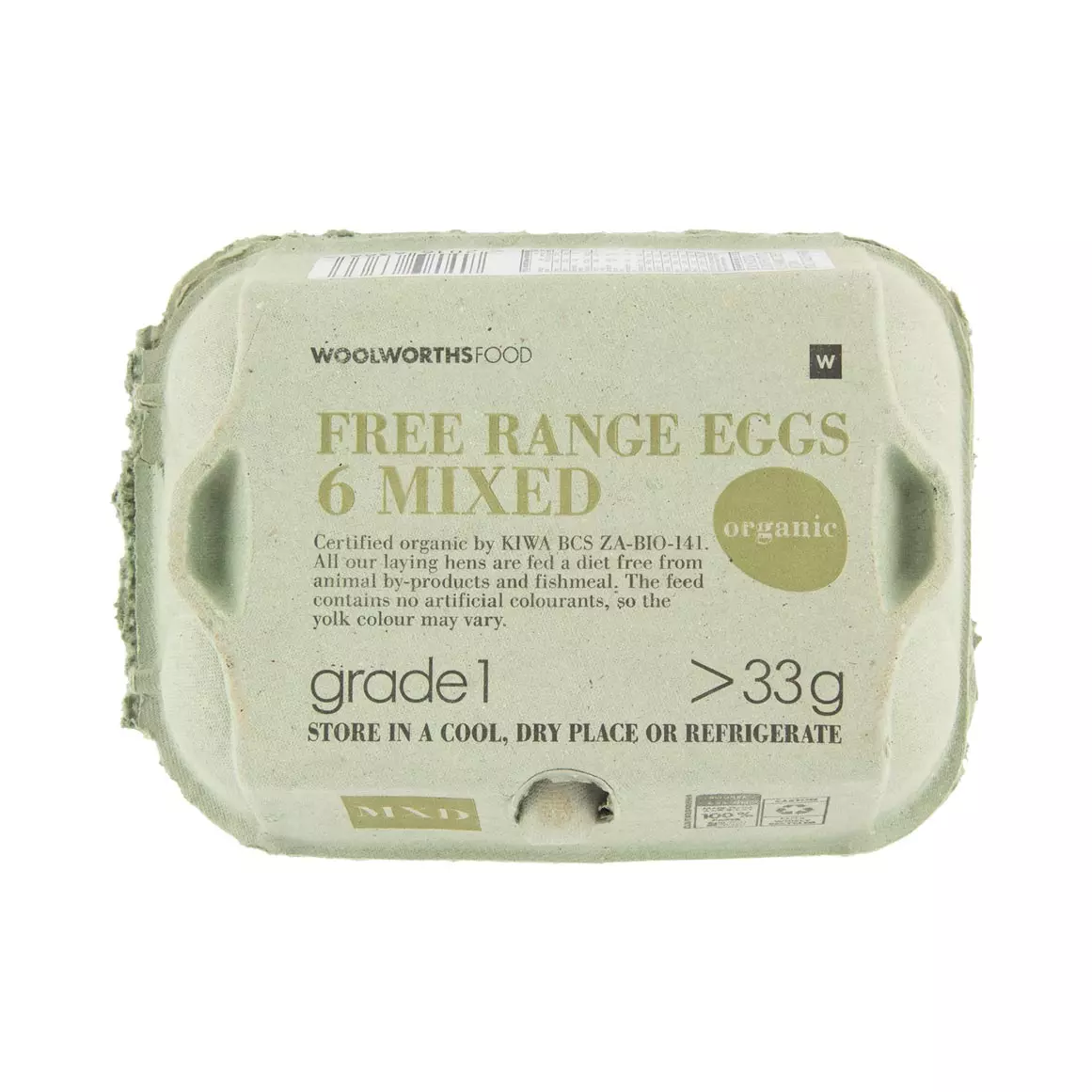 Organic Free Range Mixed Size Eggs 6pk