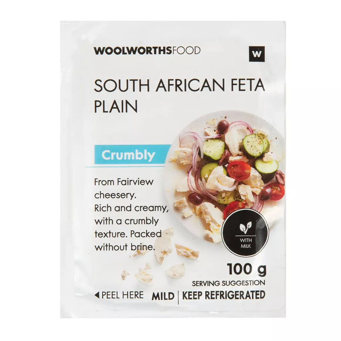 Plain South African Feta Cheese 100g Plain South African Feta Cheese 100g