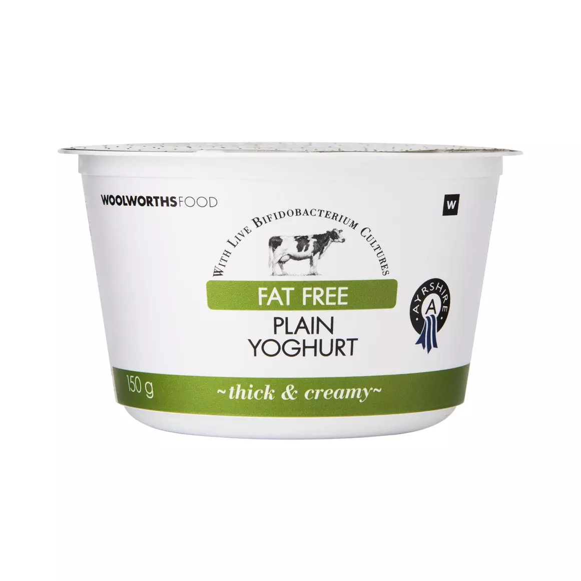 Fat Free Ayrshire Plain Yoghurt 150g Fat Free Ayrshire Plain Yoghurt 150g