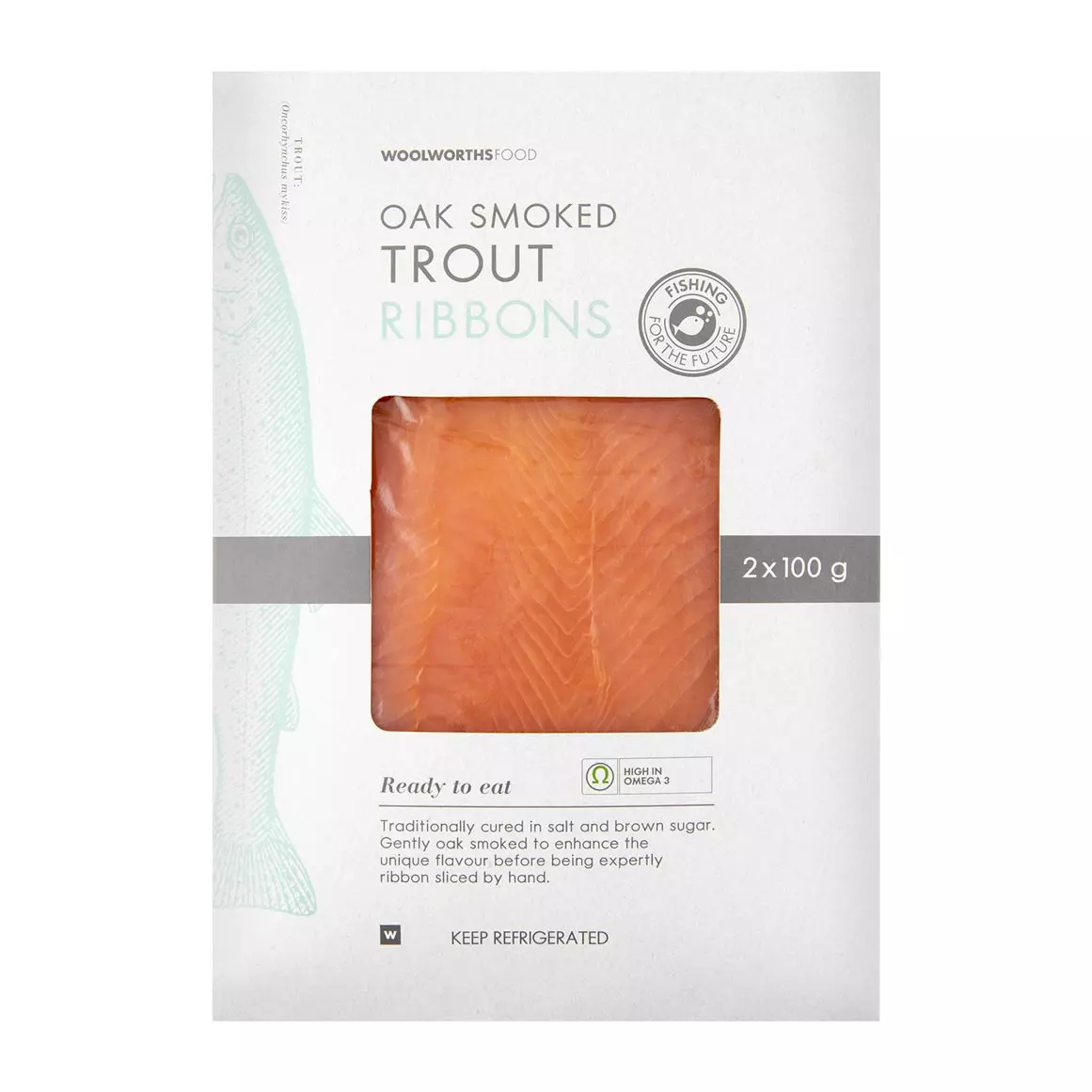 Oak Smoked Trout Ribbons 2x100g
