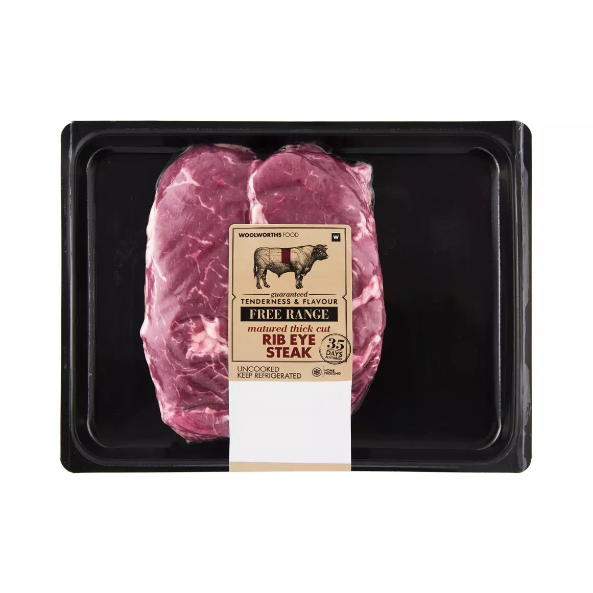 Free Range Mature Thick Cut Beef Rib Eye Steak Avg 700g