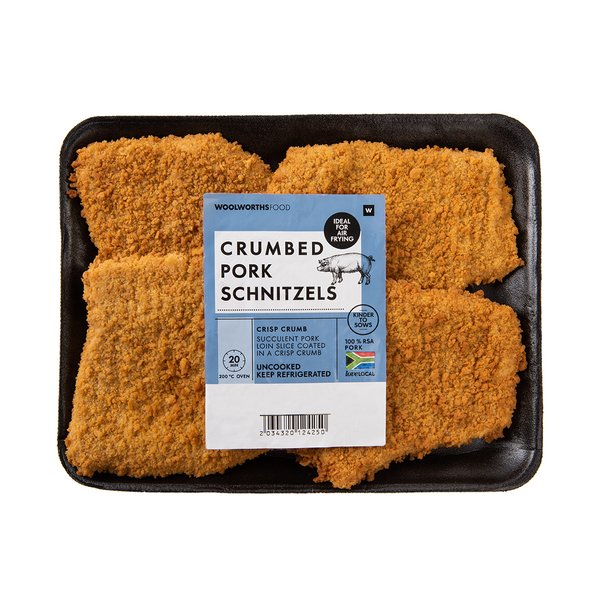 Crumbed Pork Schnitzels Avg 600g Crumbed Pork Schnitzels Avg 600g