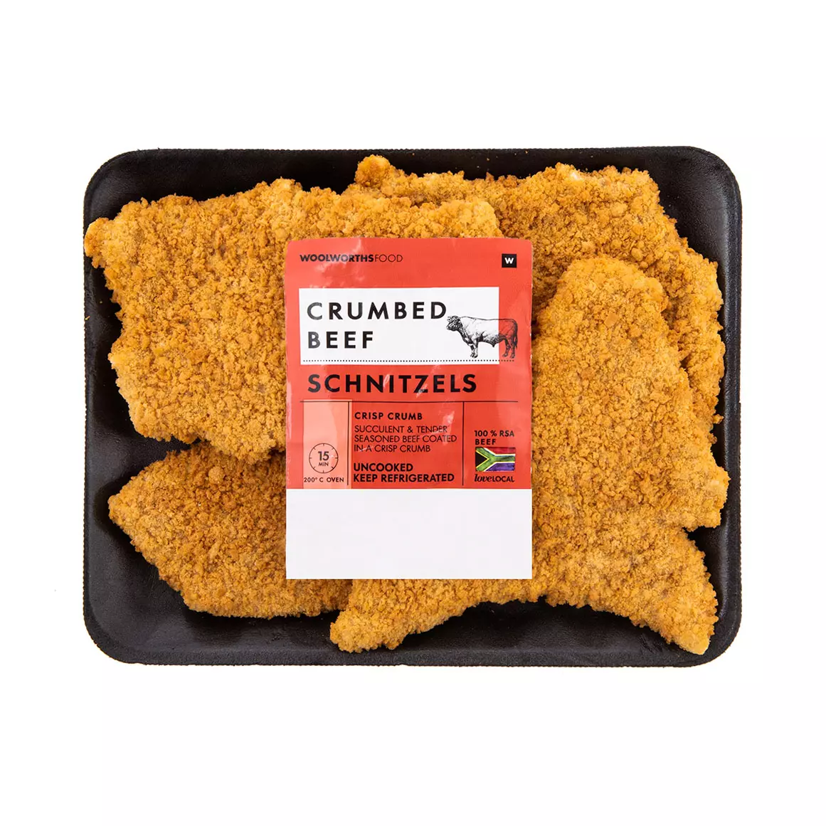 Crumbed Beef Schnitzels Avg 500g