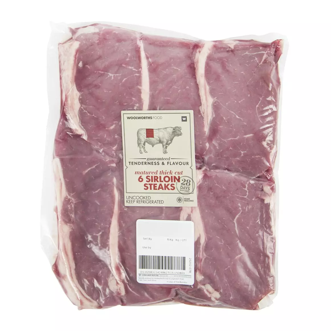 Beef Thick Cut Sirloin Steaks Avg 1.7kg Beef Thick Cut Sirloin Steaks Avg 1.7kg
