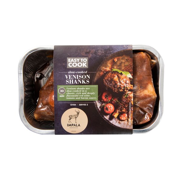 Slow-Cooked Venison Shanks Avg 1.4 kg Slow-Cooked Venison Shanks Avg 1.4 kg