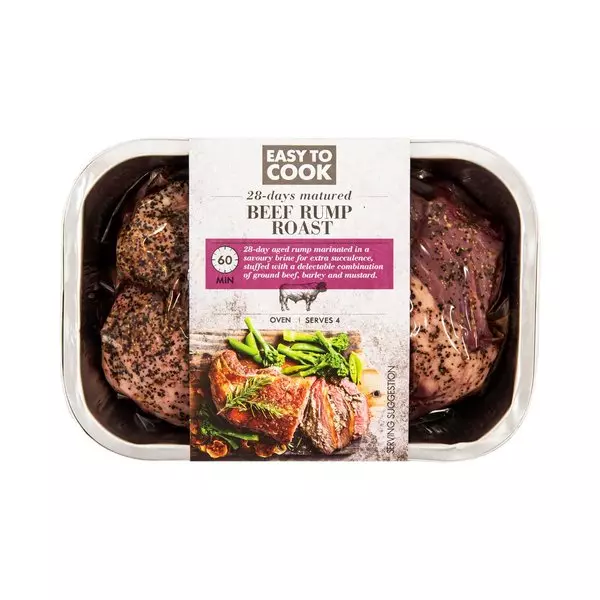 Easy to Cook Beef Rump Roast with Stuffing Avg 1kg