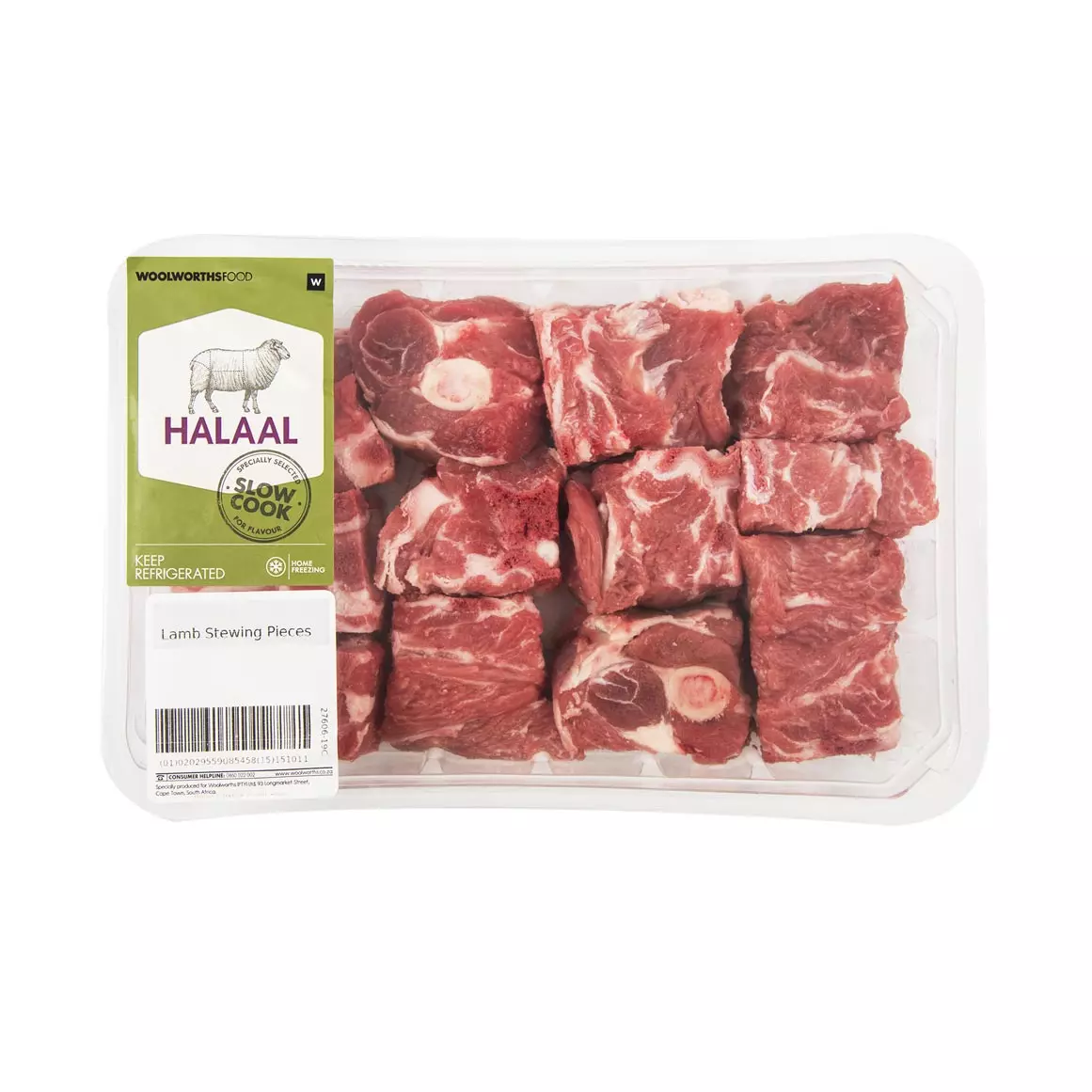 Halaal Free Range Stewing Lamb Avg 750g Halaal Free Range Stewing Lamb Avg 750g