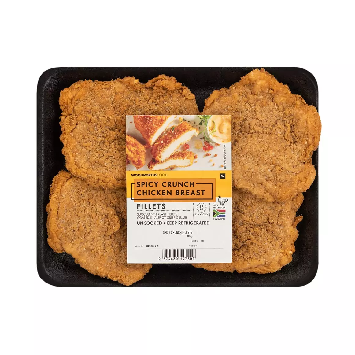 Crumbed Spicy Crunch Chicken Breast Fillets Avg 760g