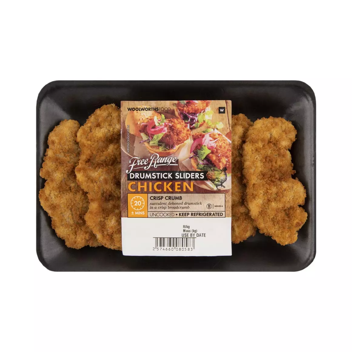 Free Range Crumbed Chicken Drumstick Sliders Avg 400g Free Range Crumbed Chicken Drumstick Sliders Avg 400g
