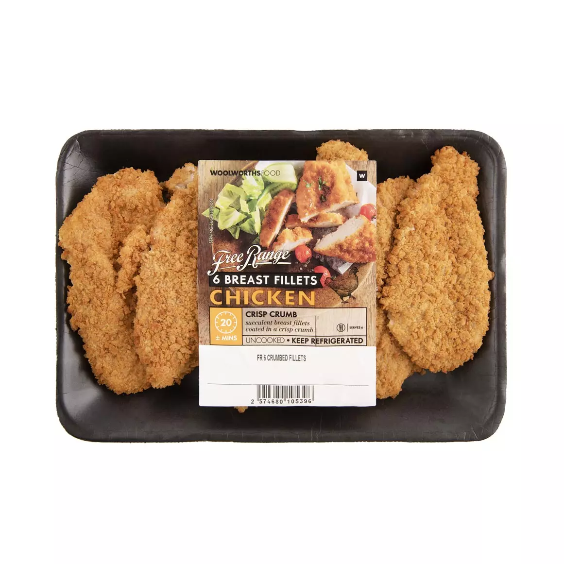 Free Range Crumbed Chicken Breast Fillets Avg 570g