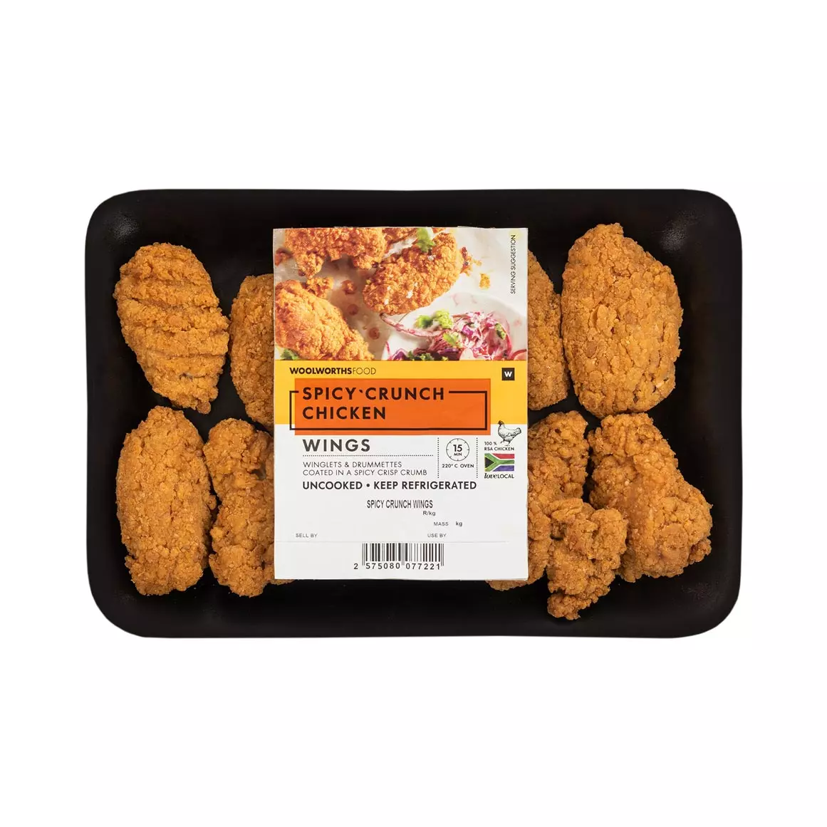 Spicy Crunch Chicken Winglets & Drummettes Avg 500g Spicy Crunch Chicken Winglets & Drummettes Avg 500g