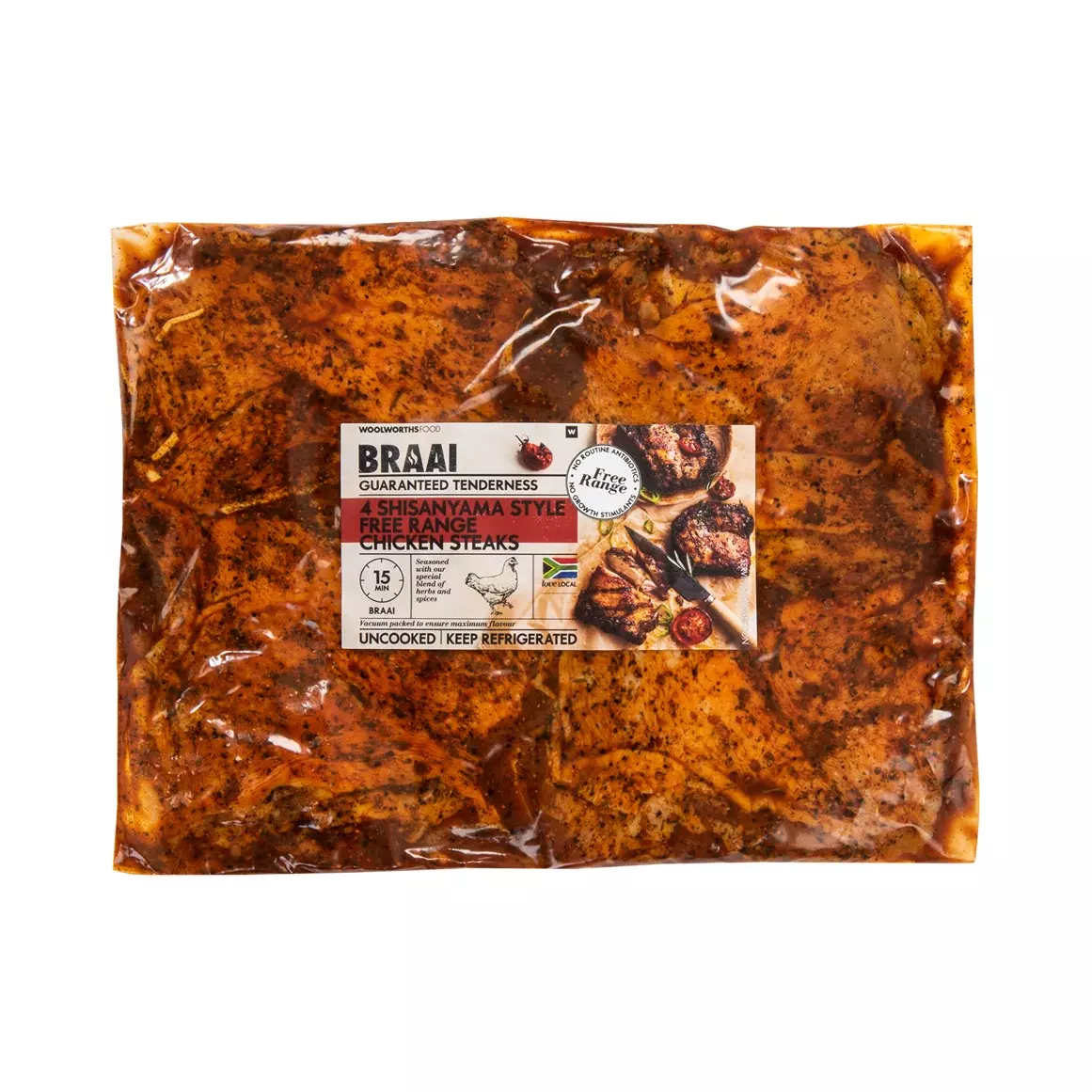 Shisanyama Style Free Range Chicken Steaks Avg 700g Shisanyama Style Free Range Chicken Steaks Avg 700g
