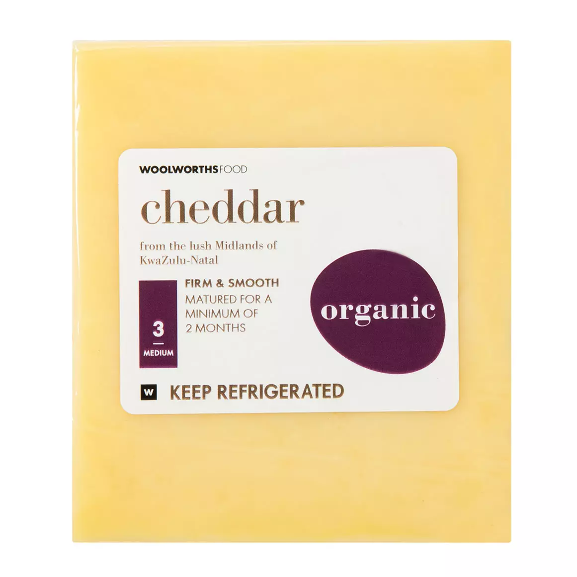 Organic Cheddar Cheese Avg 240g Organic Cheddar Cheese Avg 240g