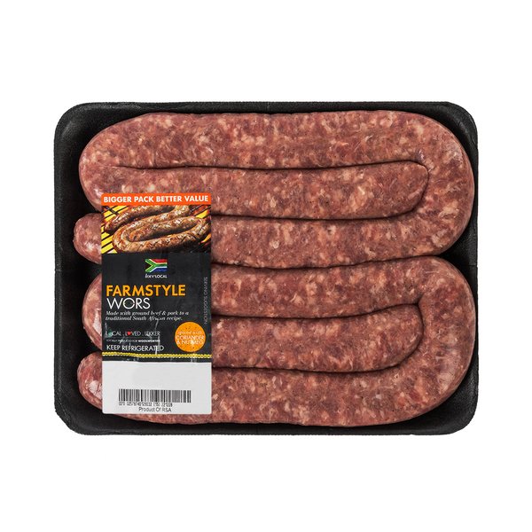 Bulk Farmstyle Wors Avg 1.2 kg Bulk Farmstyle Wors Avg 1.2 kg