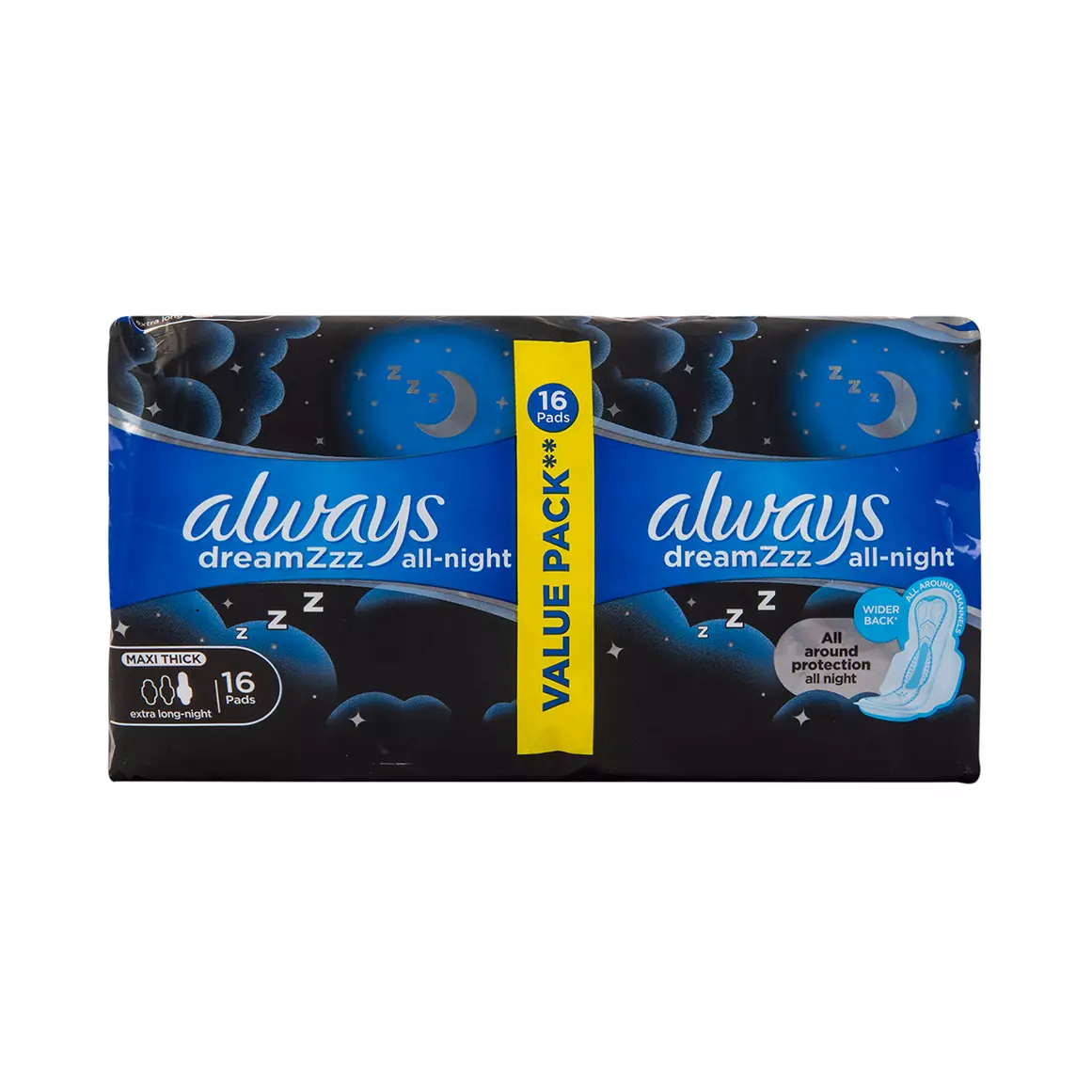 Always DreamZzz All-Night Maxi Thick Extra Long Sanitary Pads Pack 16pk Always DreamZzz All-Night Maxi Thick Extra Long Sanitary Pads Pack 16pk