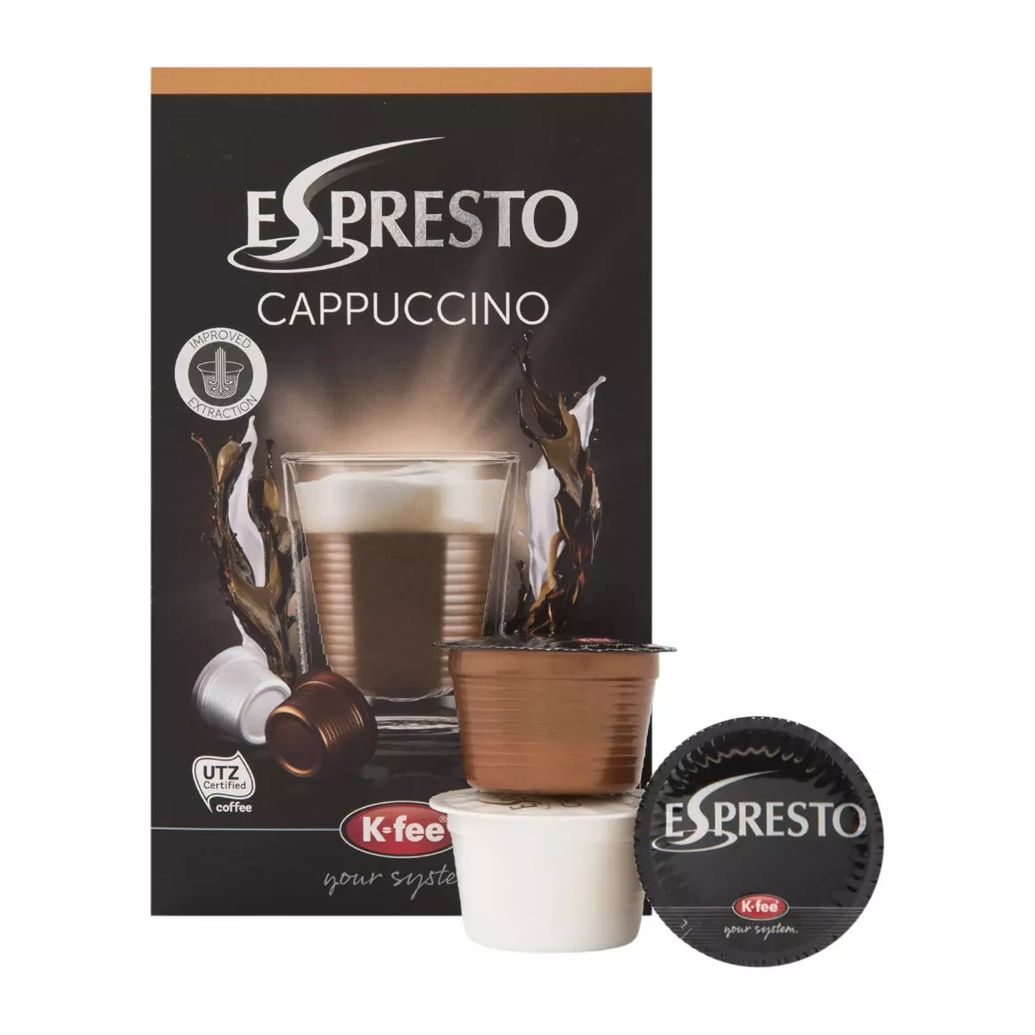 Espresto Cappuccino Coffee Capsules 16pk Espresto Cappuccino Coffee Capsules 16pk