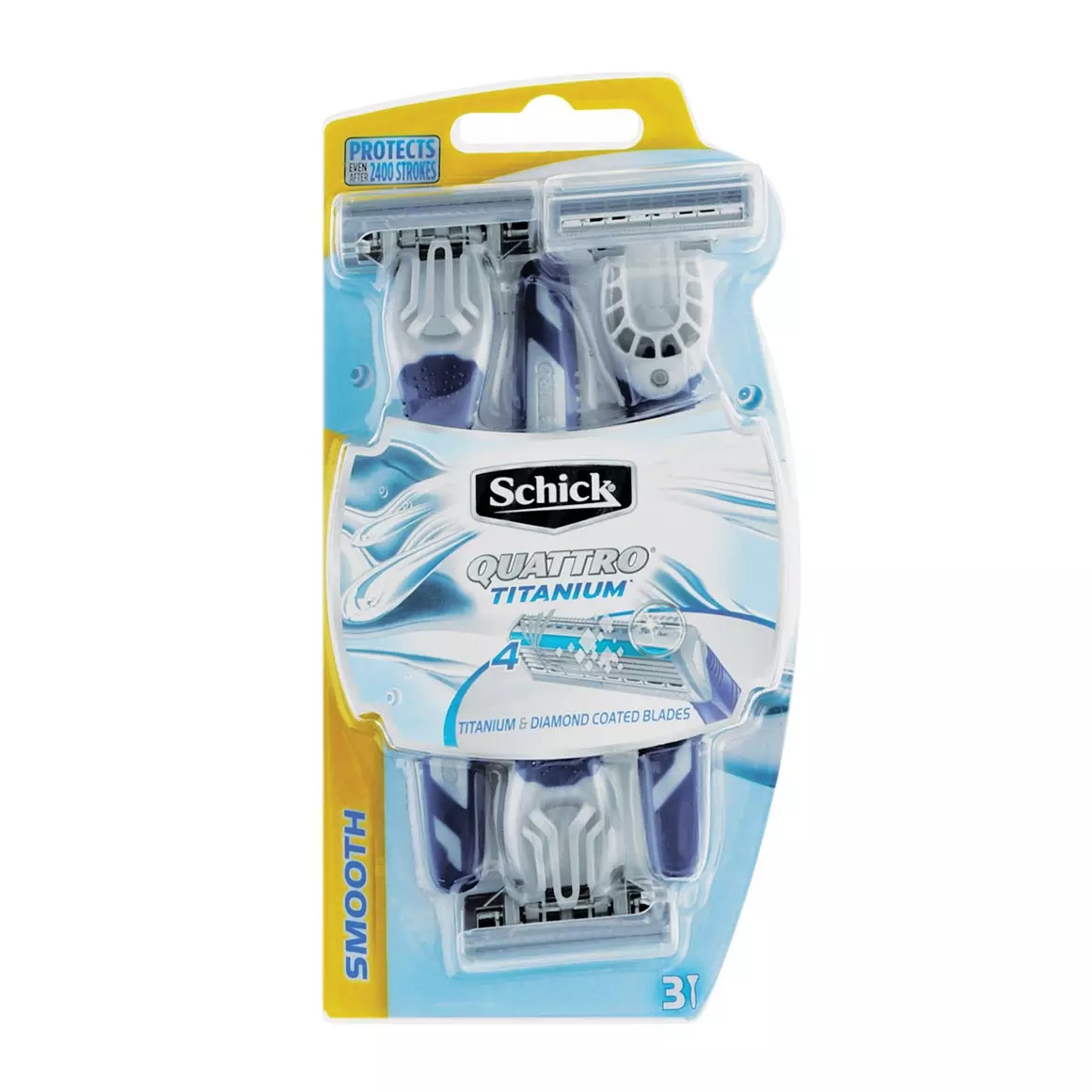 Schick Quattro Titanium Smooth Disposable Razor 3pk Schick Quattro Titanium Smooth Disposable Razor 3pk