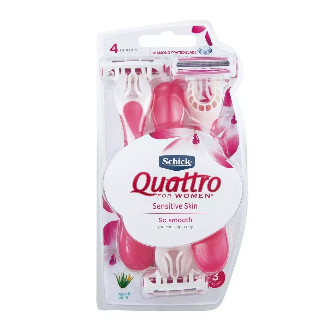 Schick Quattro For WOMEN Disposable Razors 3pk Schick Quattro For WOMEN Disposable Razors 3pk