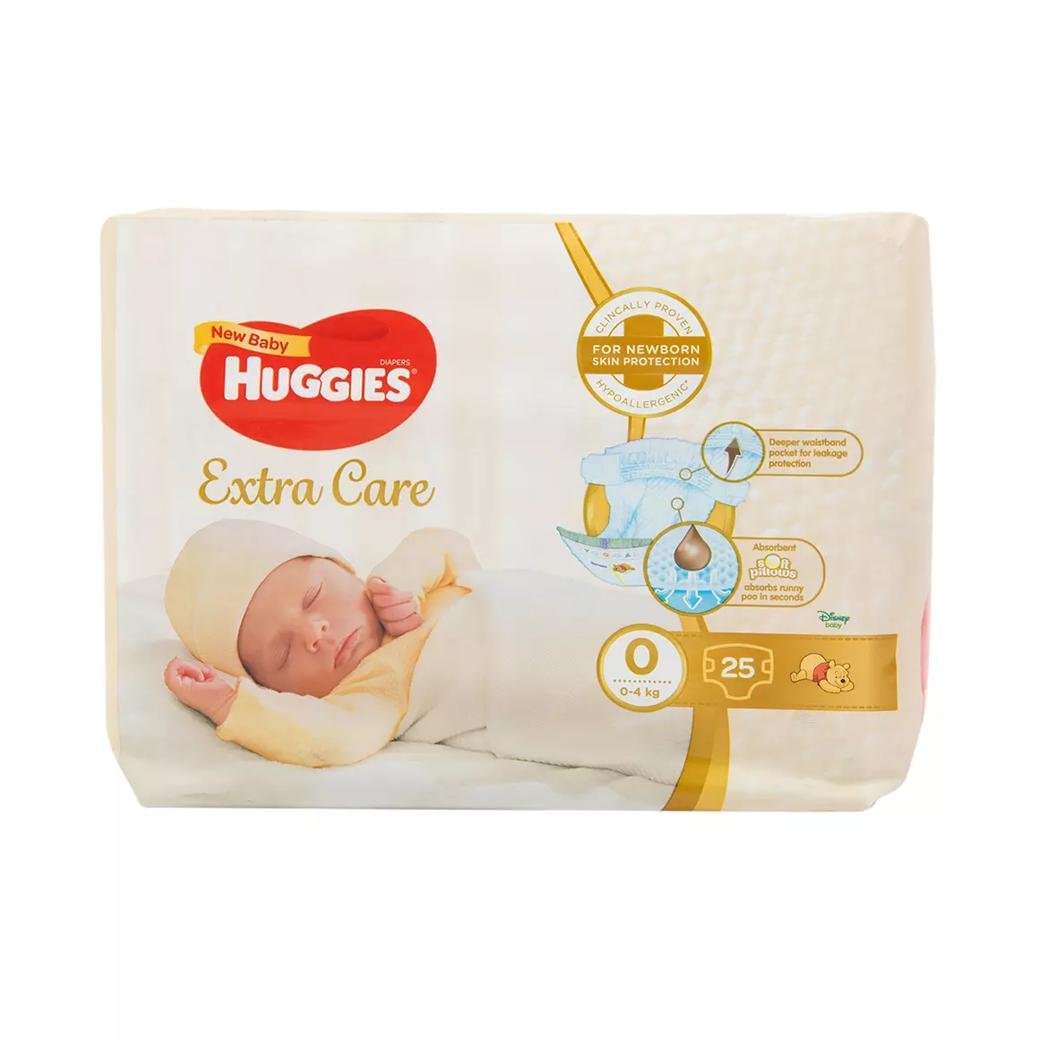 Huggies Extra Care Size 0 (0 - 4kg) Nappies 25pk
