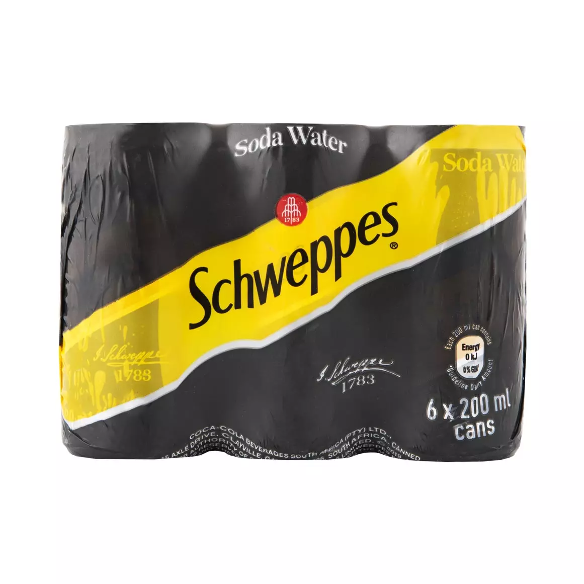 Schweppes Soda Water 6x200ml Cans Schweppes Soda Water 6x200ml Cans
