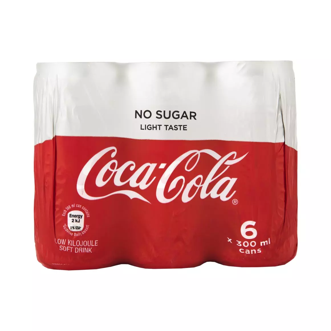 Coca-Cola No Sugar Light Taste Soft Drink Cans 6x300ml