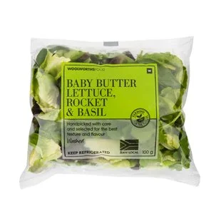 Baby Butter Lettuce, Rocket & Basil 100g Baby Butter Lettuce, Rocket & Basil 100g