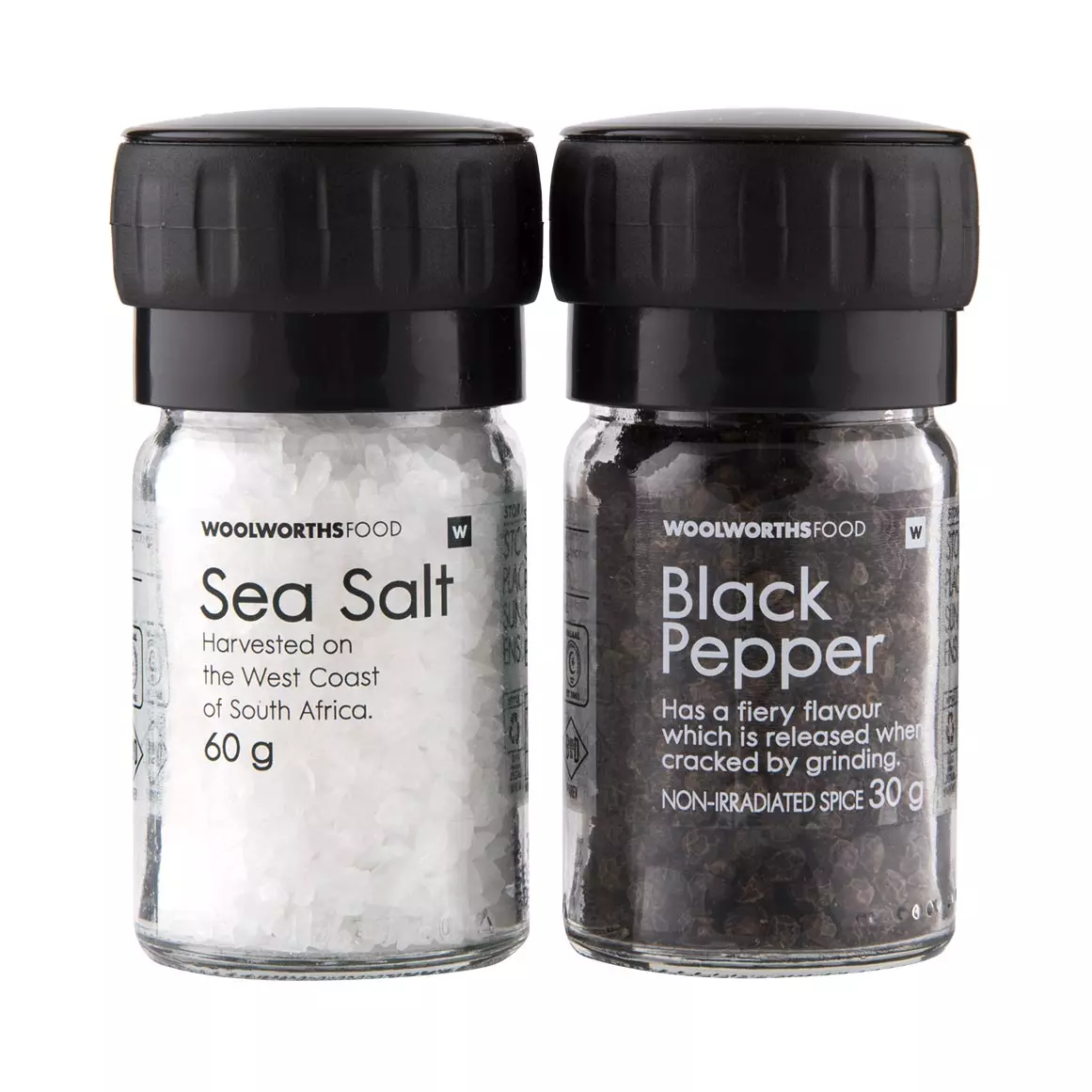 Black Pepper and Sea Salt Set Black Pepper and Sea Salt Set