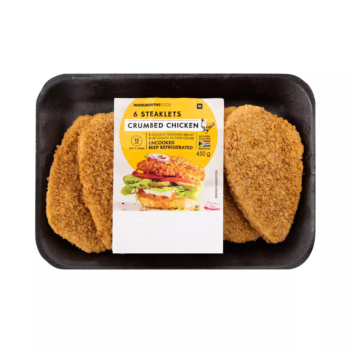 Crumbed Chicken Steaklets 450g