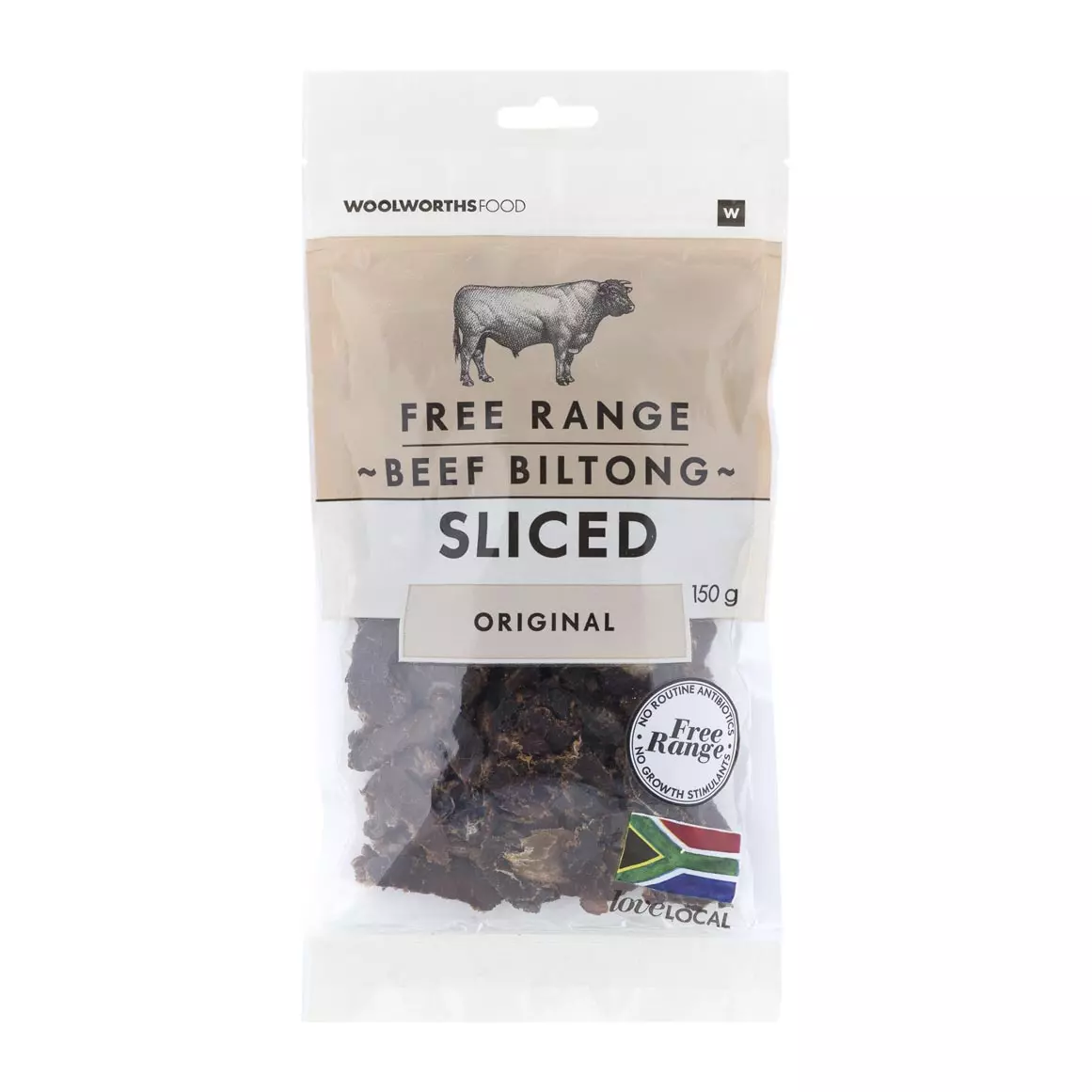 Original Free Range Sliced Beef Biltong 150g Original Free Range Sliced Beef Biltong 150g