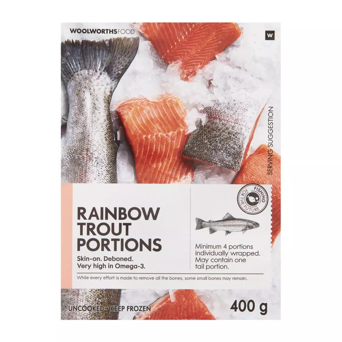 Frozen Rainbow Trout Portions 400g Frozen Rainbow Trout Portions 400g