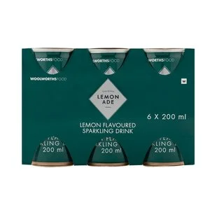 Lemonade Sparkling Flavoured Drink 6x200ml cans Lemonade Sparkling Flavoured Drink 6x200ml cans