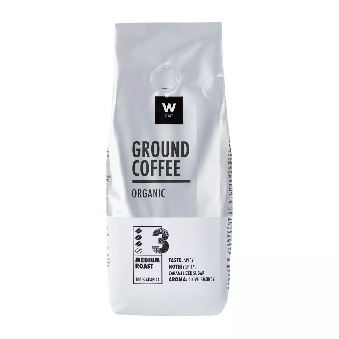 WCafe Organic Ground Coffee Blend 250g