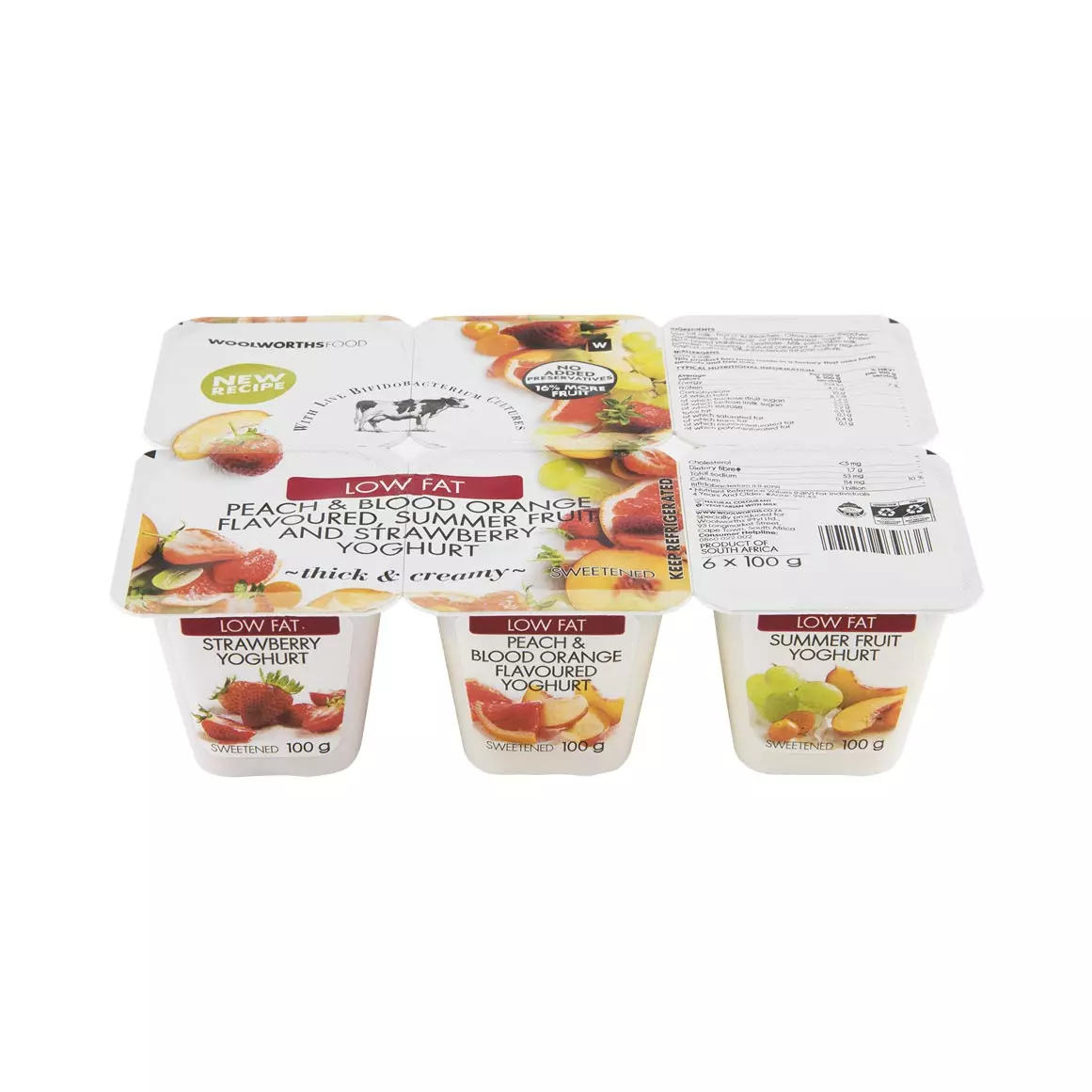 Low Fat Fruit Yoghurt 6x100g Low Fat Fruit Yoghurt 6x100g