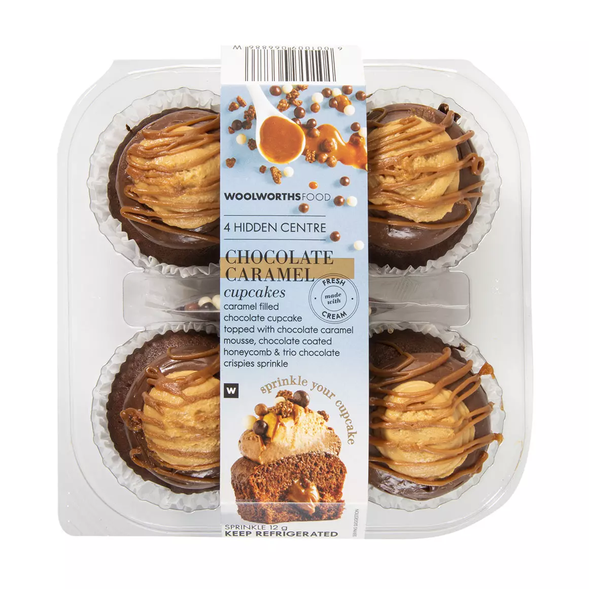 Chocolate Caramel Hidden Centre Cupcakes 4pk Chocolate Caramel Hidden Centre Cupcakes 4pk