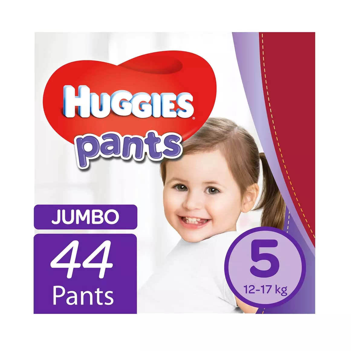 Huggies Jumbo No.5 (12 - 17kg) Nappy Pants 44pk