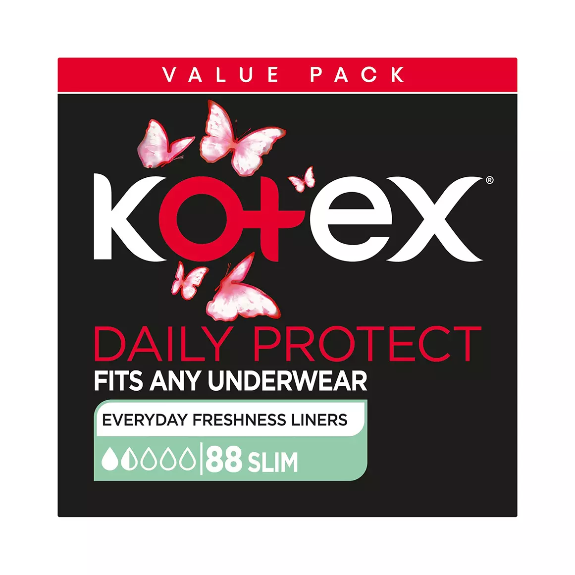 Kotex Daily Slim Unscented Pantyliners 88pk Kotex Daily Slim Unscented Pantyliners 88pk