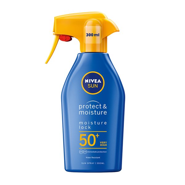 Nivea Sun 50+ Water Resistant Protect & Moisture Spray 300ml Nivea Sun 50+ Water Resistant Protect & Moisture Spray 300ml