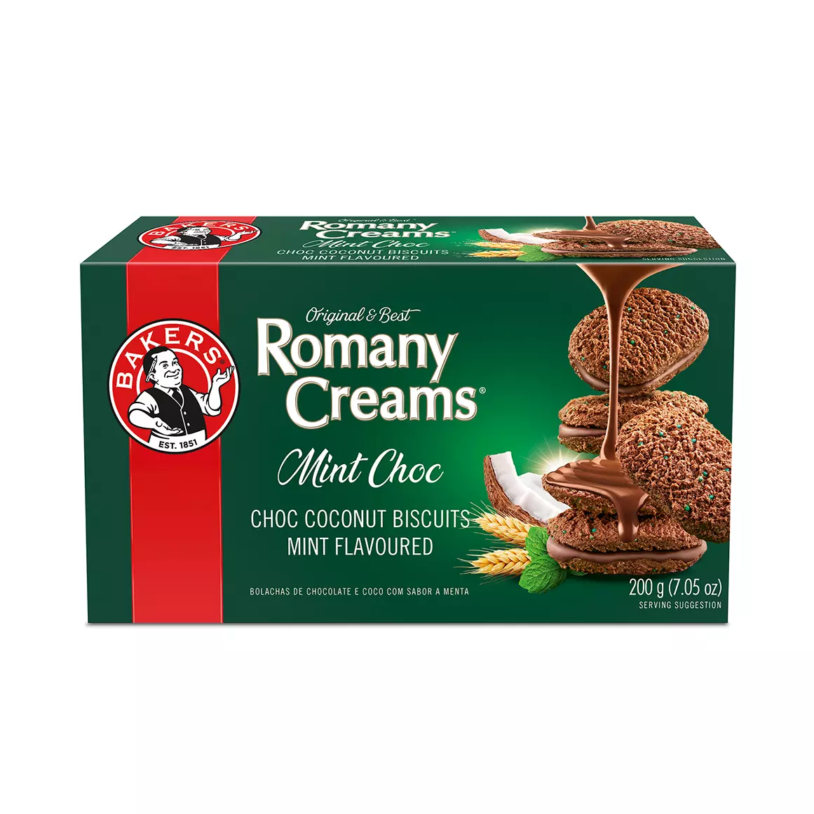 Bakers Original Mint Choc Romany Creams 200g Bakers Original Mint Choc Romany Creams 200g