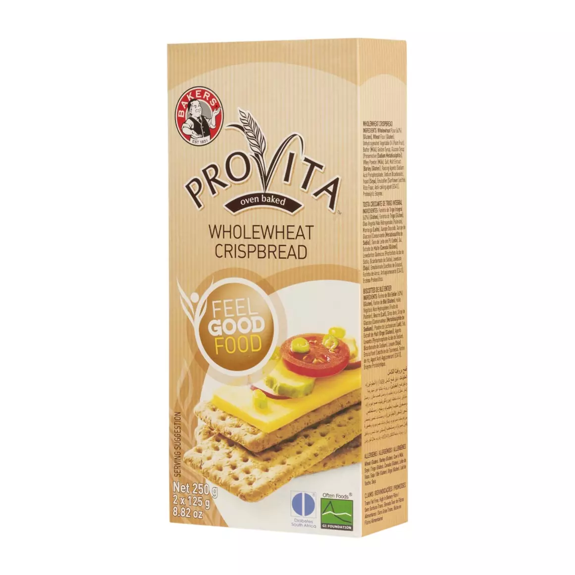 Bakers Provita Wholewheat Crispbread 2x125g